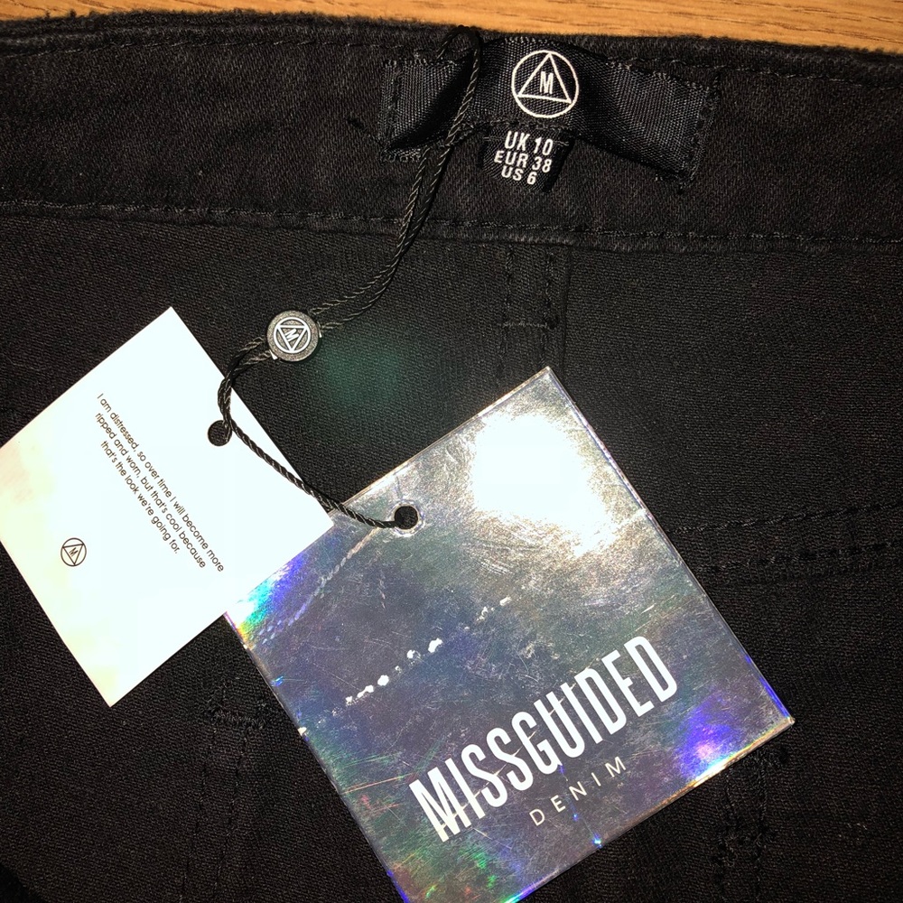 Missguided Black Denim Skirt